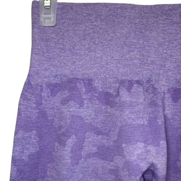 NVGTN Women's Athletic Seamless Leggings Purple Camo Yoga High Waisted Size SM - Picture 4 of 5